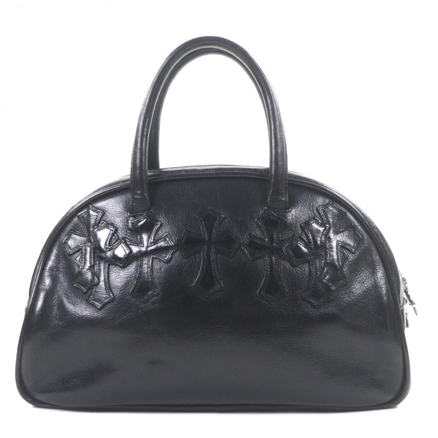 良品▽CHROME HEARTS クロムハーツ ジムバッグ SM レザー クロスパッチ