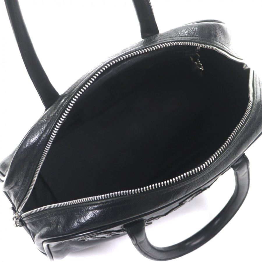 良品▽CHROME HEARTS クロムハーツ ジムバッグ SM レザー クロスパッチ