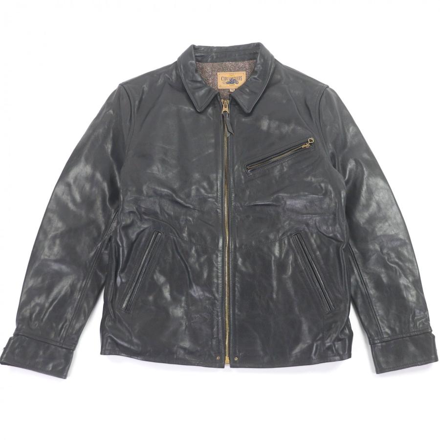 極美品□CIDU LEATHERS シヅレザー ホースハイド シングル ライダース