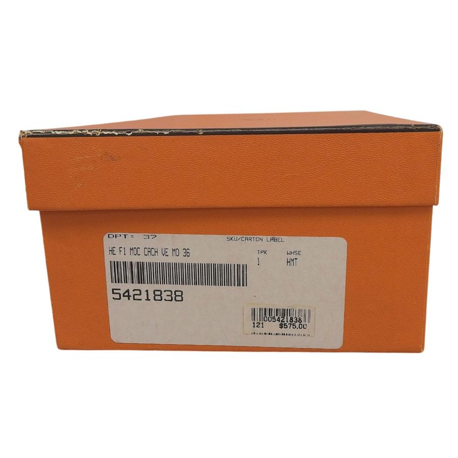 美品▲HERMES エルメス コンスタンス シルバー金具 H金具 スウェードレザー ローファー フラットシューズ 茶 36 イタリア製 レディース