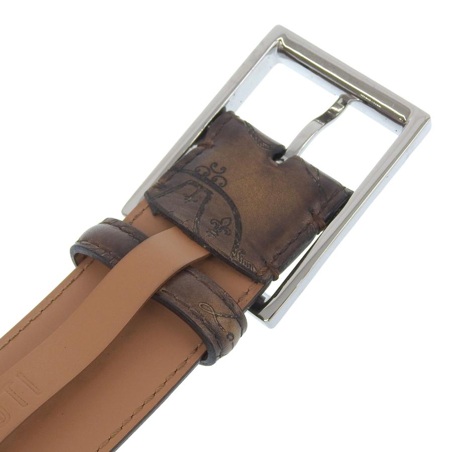 美品△BERLUTI ベルルッティ 2024年製 カリグラフィー ピンバックル