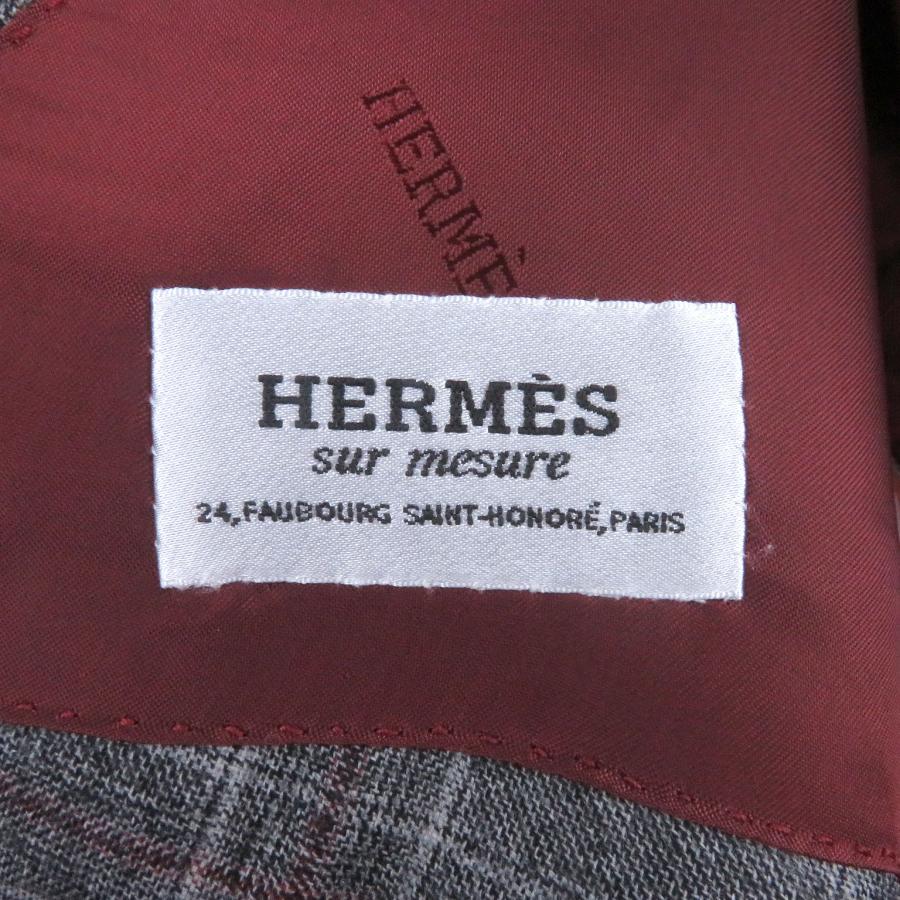 HERMES（エルメス） 美品□HERMES ウール100％ チェック柄 sur mesure