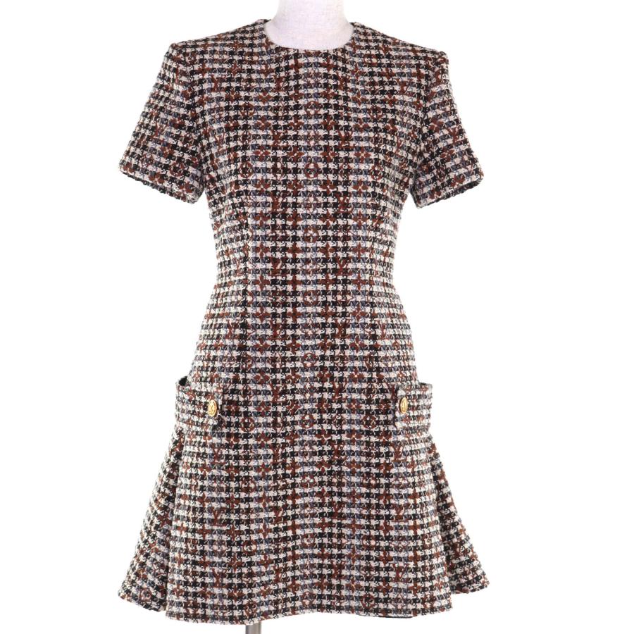 【美品】ルイヴィトン LOUIS VUITTON ワンピース ツイード 36 LOUIS VUITTON（ルイ・ヴィトン） 極美品◇LOUIS VUITTON FNDR50