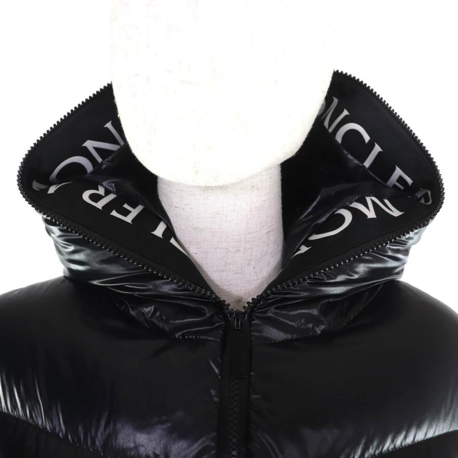 極美品★MONCLER モンクレール 22-23AW H20931A00022 CLAIR ラバーロゴワッペン付 ZIP UP ダウンジャケット 黒 2 正規品 レディースの画像