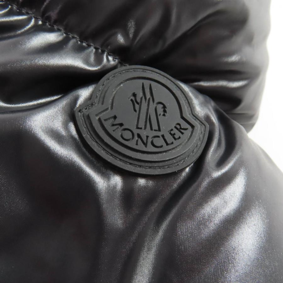 極美品★MONCLER モンクレール 22-23AW H20931A00022 CLAIR ラバーロゴワッペン付 ZIP UP ダウンジャケット 黒 2 正規品 レディースの画像