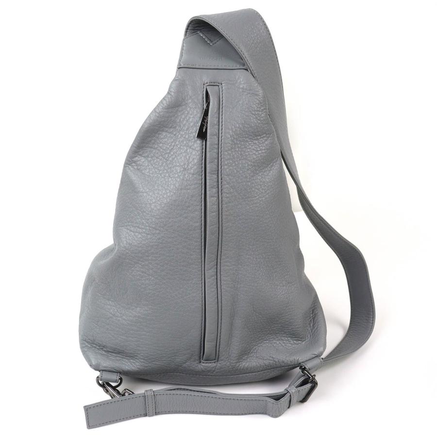 美品△discord Yohji Yamamoto ディスコード ヨウジヤマモト オールレザー ワンショルダーバッグ ボディバッグ グレー メンズ オススメ◎ 美品△discord Yohji Yamamoto ディスコード ヨウジヤマモト オール
