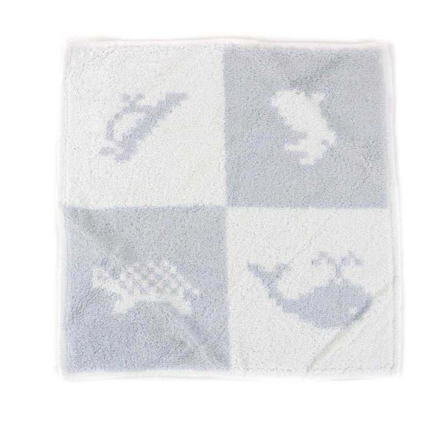 未使用品★HERMES エルメス CARRE ANIMAUX PIXEL コットン100％ ブルー アニマル柄 2個セット ベビータオル ハンドタオル 箱付き フランス製 レディース HERMES（エルメス） 未使用品☆HERMES CARRE ANIMAUX PIXEL コットン
