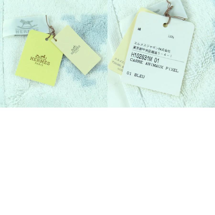 HERMES（エルメス） 未使用品☆HERMES CARRE ANIMAUX PIXEL コットン