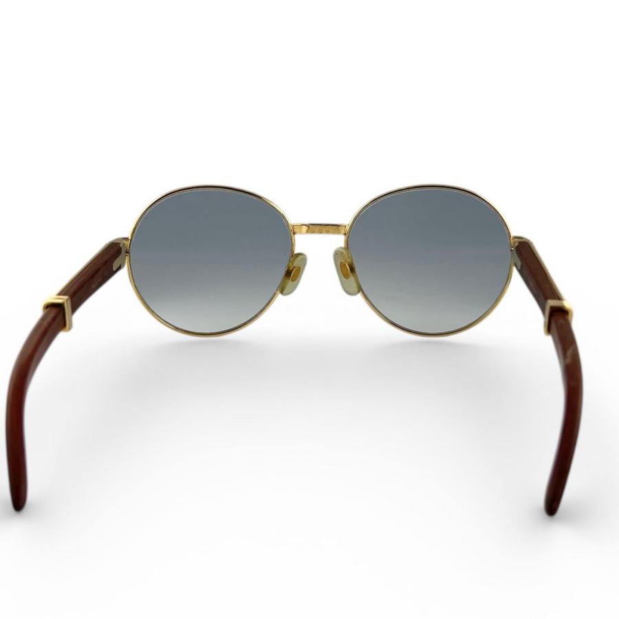 カルティエ　Cartier トリニティ　メガネ　サングラスウッドテンプル135b Cartier（カルティエ） 人気△Cartier トリニティ ウッドテンプル