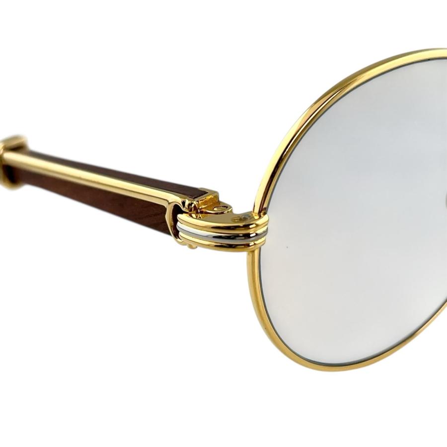 カルティエ　Cartier トリニティ　メガネ　サングラスウッドテンプル135b Cartier（カルティエ） 人気△Cartier トリニティ ウッドテンプル