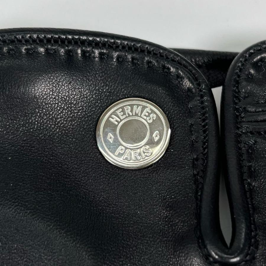 HERMES（エルメス） 極美品△HERMES セリエボタン付き レザーグローブ