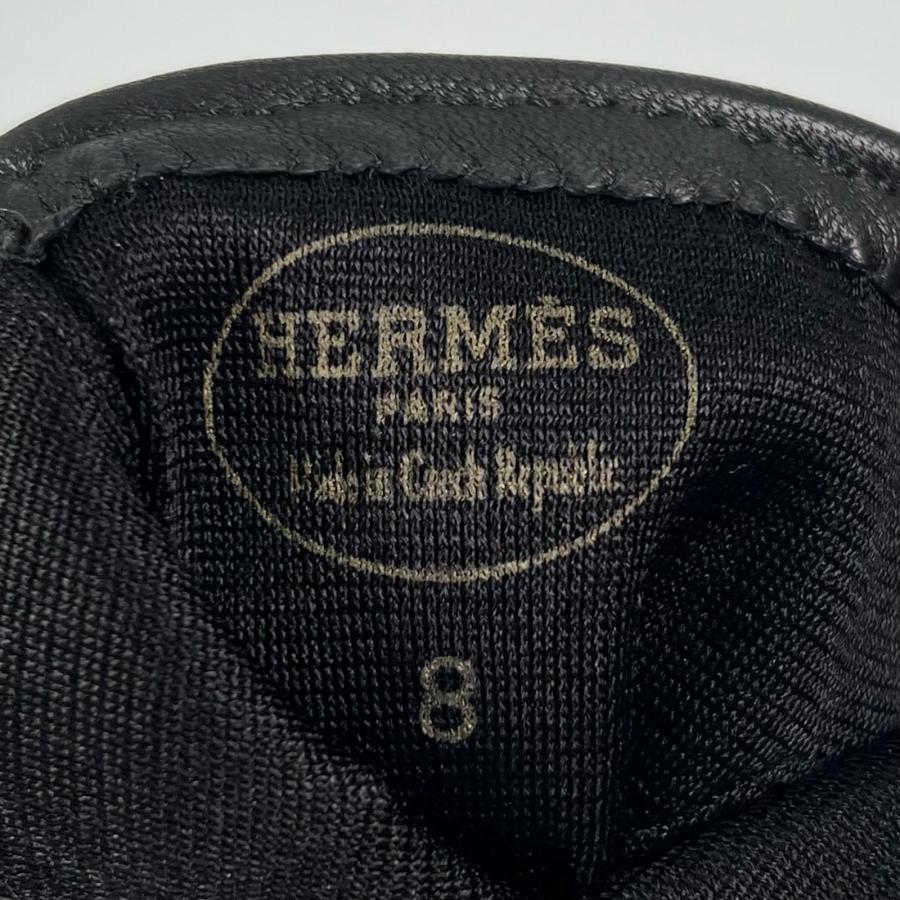 HERMES（エルメス） 極美品△HERMES セリエボタン付き レザーグローブ