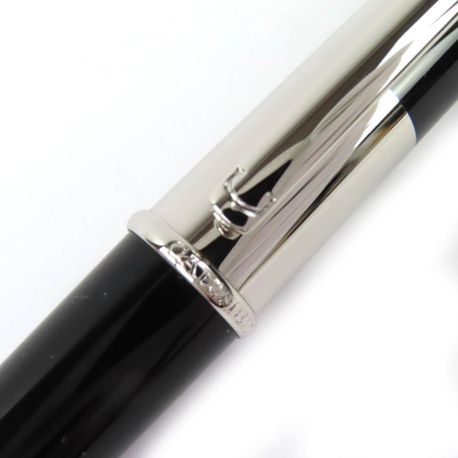 極美品△Cartier カルティエ ST180121 ディアボロ ドゥ カルティエ ロゴタイプ デコール ツイスト式 ボールペン ブラック シルバー ケース付き メンズ 筆記確認済み Cartier（カルティエ） 極美品△Cartier ST180121 ディアボロ ドゥ