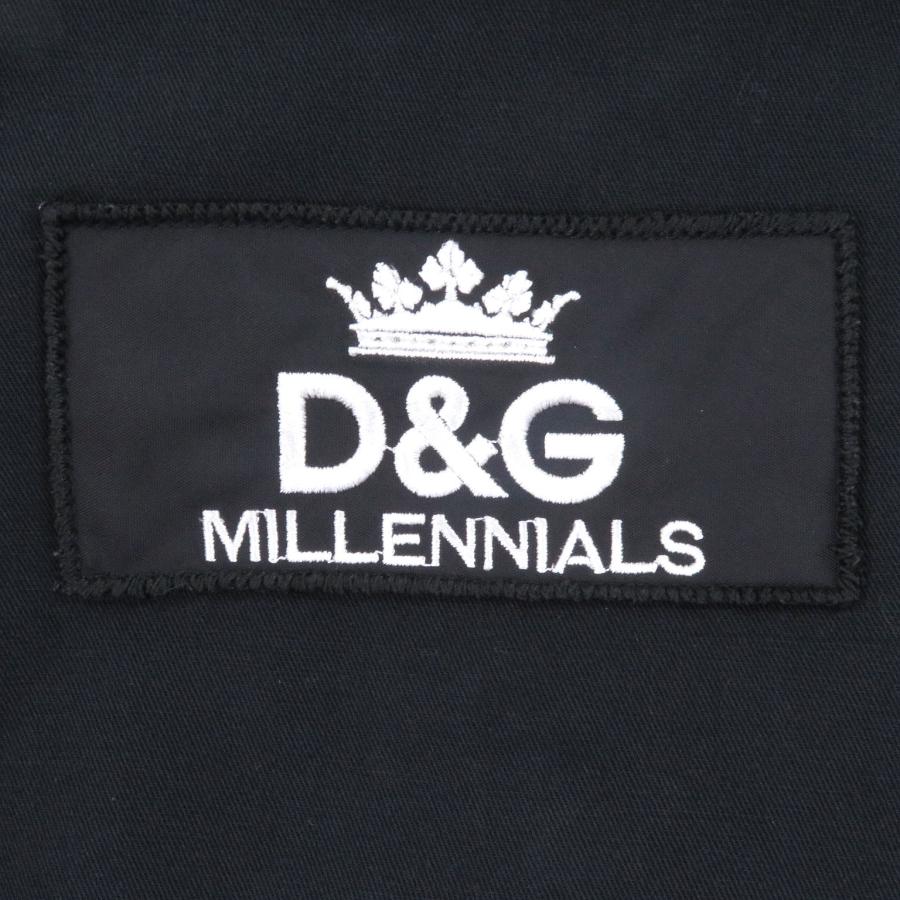 極美品□DOLCE&GABBANA ドルチェ＆ガッバーナ 黒タグ ロゴワッペン
