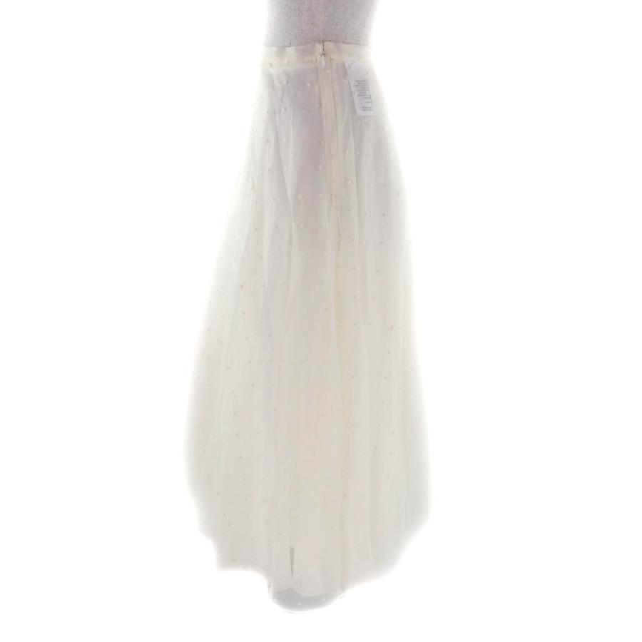極美品★Christian Dior クリスチャンディオール 8C21329A1684 シルク100％ ドット柄 チュールスカート ロングスカート 38 伊製 正規品の画像