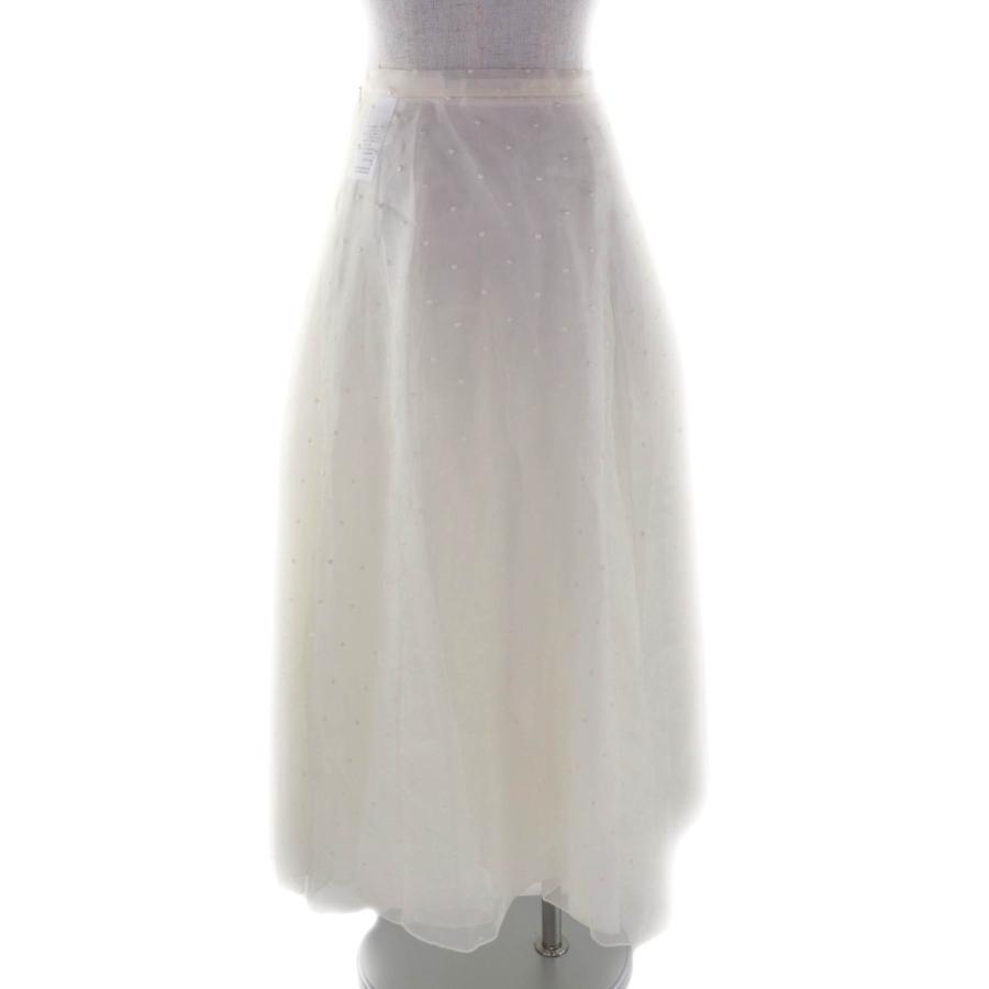 極美品★Christian Dior クリスチャンディオール 8C21329A1684 シルク100％ ドット柄 チュールスカート ロングスカート 38 伊製 正規品の画像