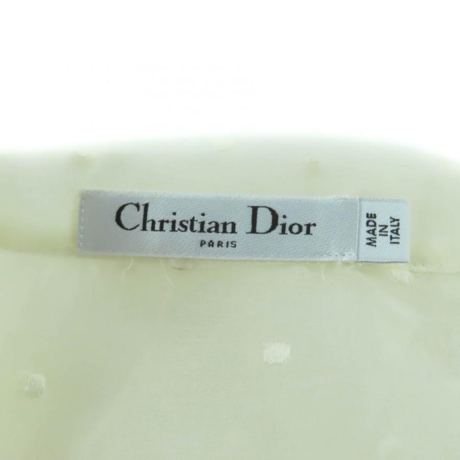 極美品★Christian Dior クリスチャンディオール 8C21329A1684 シルク100％ ドット柄 チュールスカート ロングスカート 38 伊製 正規品の画像