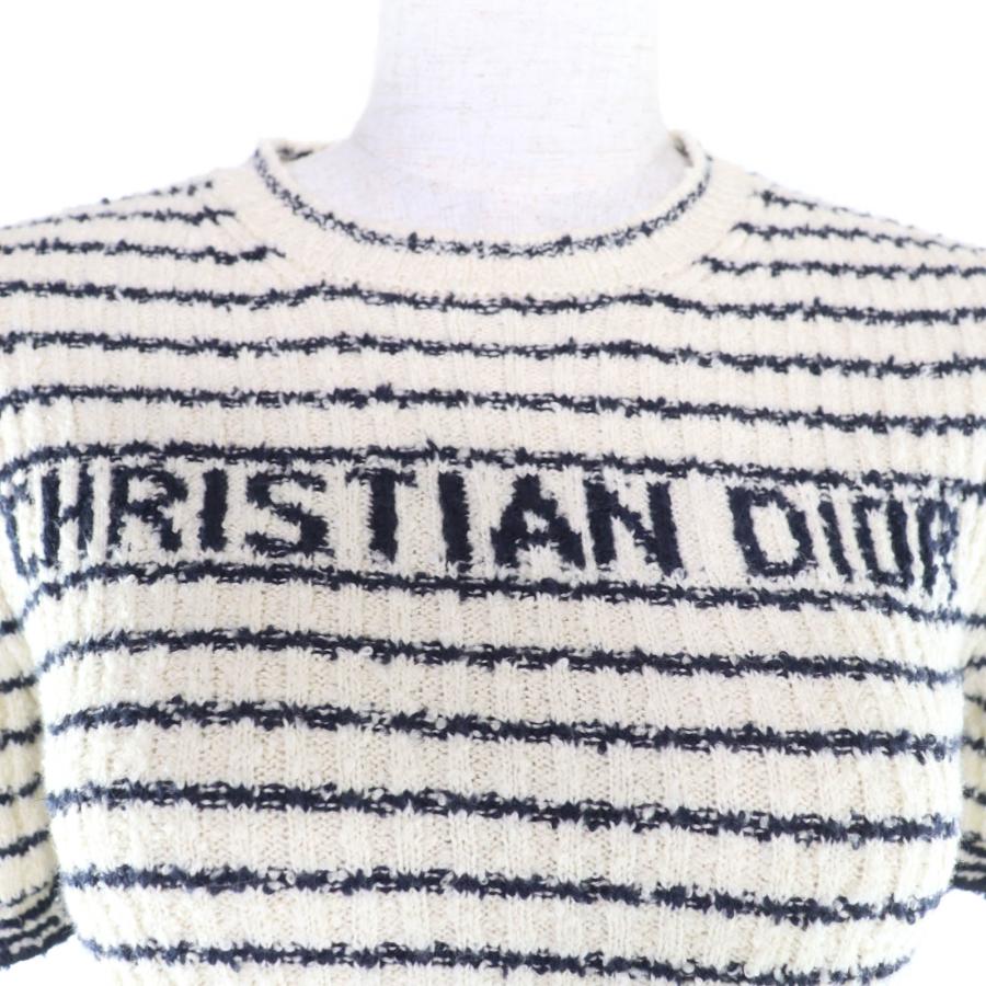 極美品★クリスチャンディオール 25SS 514S75A7014 Mariniere Short-Sleeved Sweater マリニエール柄 半袖ニット 38 正規品の画像