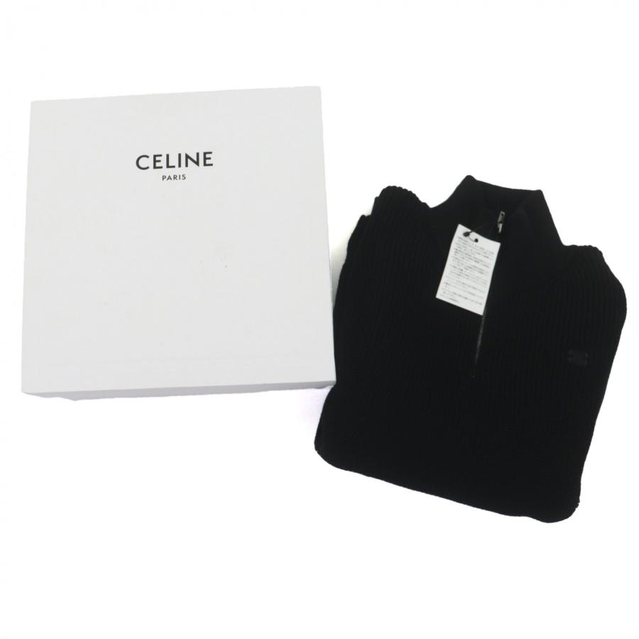 美品✨CELINE 半袖ニット　トリオンフボタン　ブラック　S　クルーネック CELINE（セリーヌ） 未使用品▽CELINE 25SS RY02Q0ZP2 ウール100