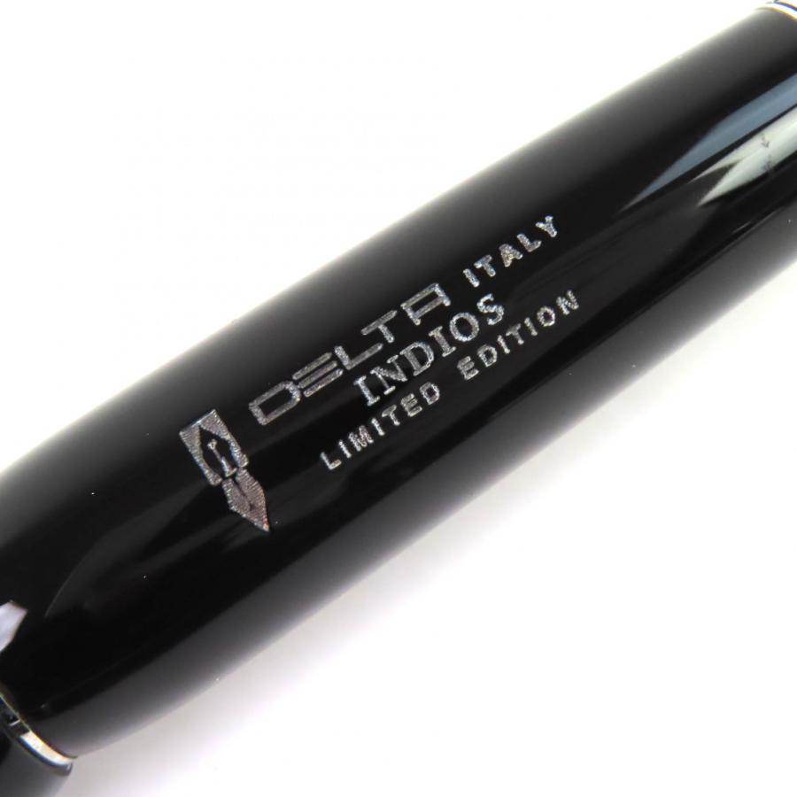 美品△DELTA デルタ 少数民族シリーズ インディオ LIMITED EDITION 2006 925 ペン先18K Mニブ  万年筆 ボールペン 2本セット ブラック ブラウン シルバー 重量68.44g メンズ 美品△DELTA デルタ 少数民族シリーズ インディオ 2006 925 ペン先18K