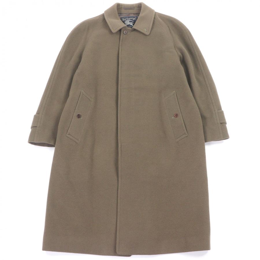 美品　バーバリーズ　高品質　カシミヤ　ウール　ロング　コート　170 良品□Burberrys バーバリー ヴィンテージ ウール カシミヤ フライ