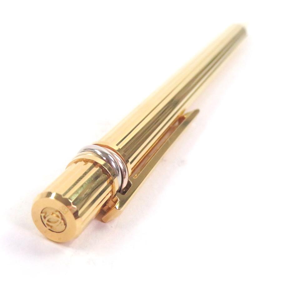 匿名発送　Cartier カルティエ トリニティ ツイスト式ボールペン ゴールド Cartier（カルティエ） 美品□Cartier トリニティ ツイスト式