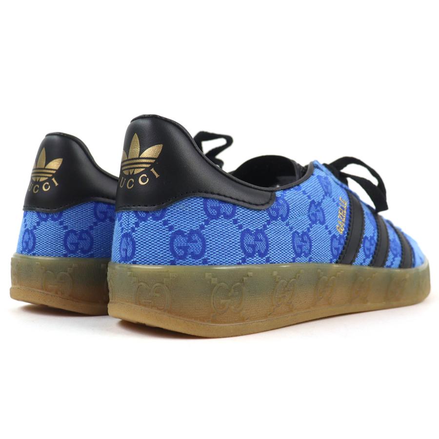 D*n様 GUCCI キャンバススニーカー 青　ローカット 未使用品△GUCCI×adidas グッチ×アディダス 737967 GAZELLE ガゼル GG