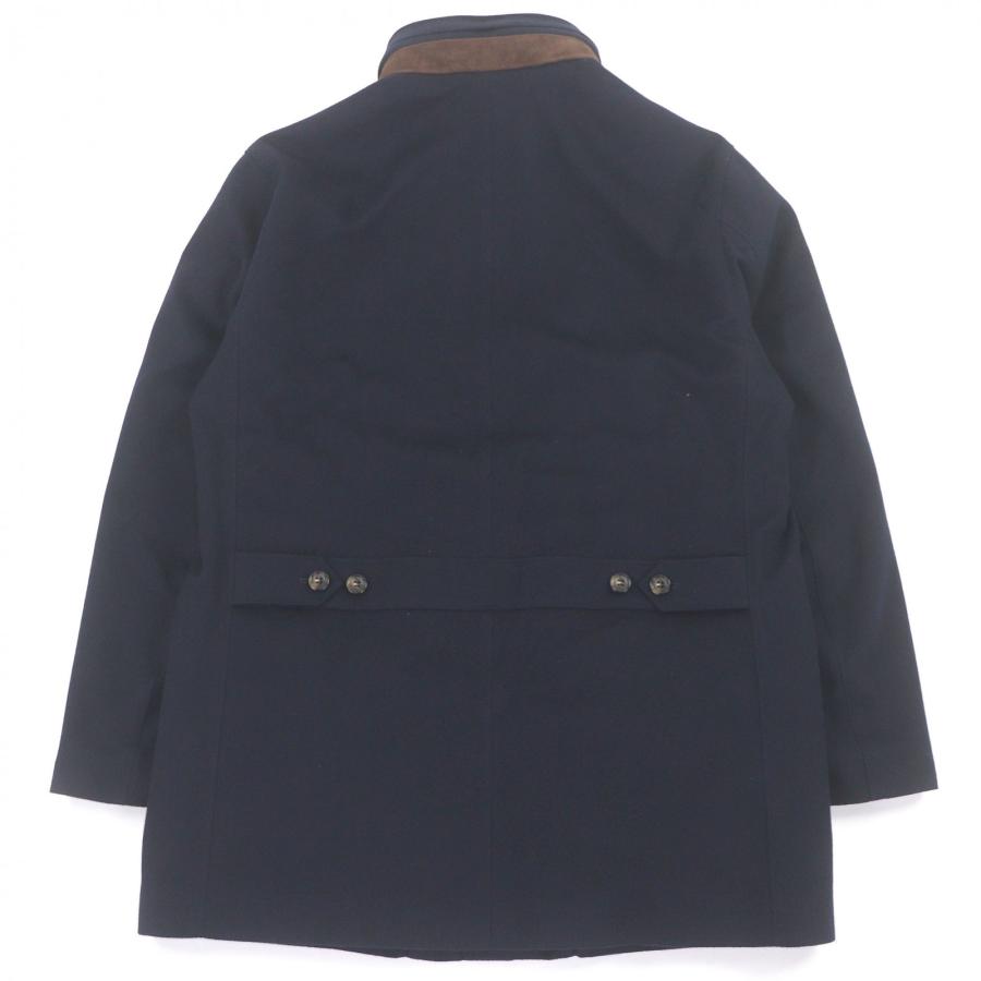 極美品□Loro Piana ロロピアーナ FAG3180 STORM SYSTEM ヤギ革使い ベビーカシミヤ ウィンター ボイジャー オーバーコート ネイビー M イタリア製 正規品 メンズ Loro Piana（ロロピアーナ） 極美品□ロロピアーナ FAG3180 STORM