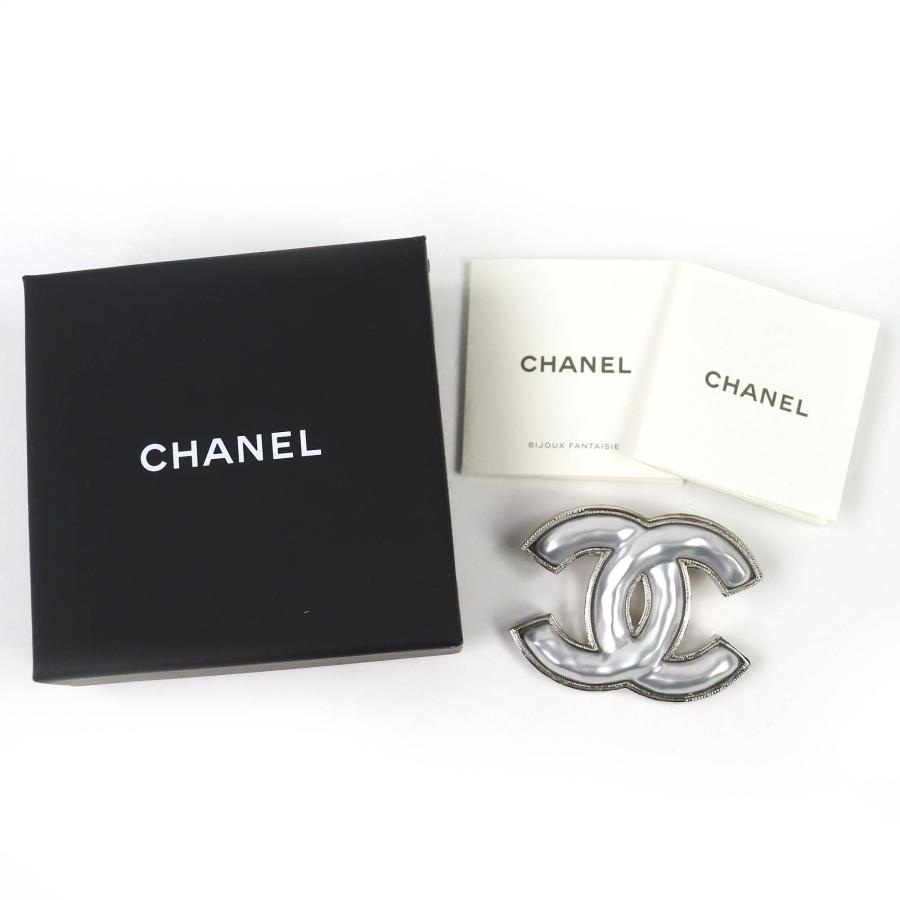【美品】CHANEL ダブルCロゴ ブローチ シルバー CHANEL（シャネル） 極美品△CHANEL B25C ココマーク CCロゴ ブローチ