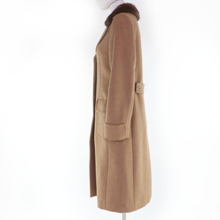 【Max Mara】マックスマーラ キャメル100%ミンクファー ロングコート Max Mara（マックスマーラ） 極美品☆Max Mara キャメル100% 襟ミンク