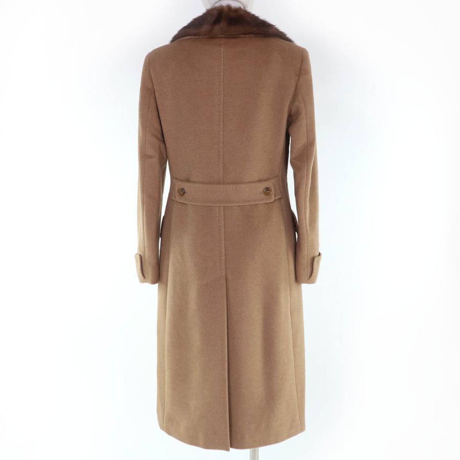 美品】WEEKEND MaxMara ファー付きロングコート カシミヤ混 40 