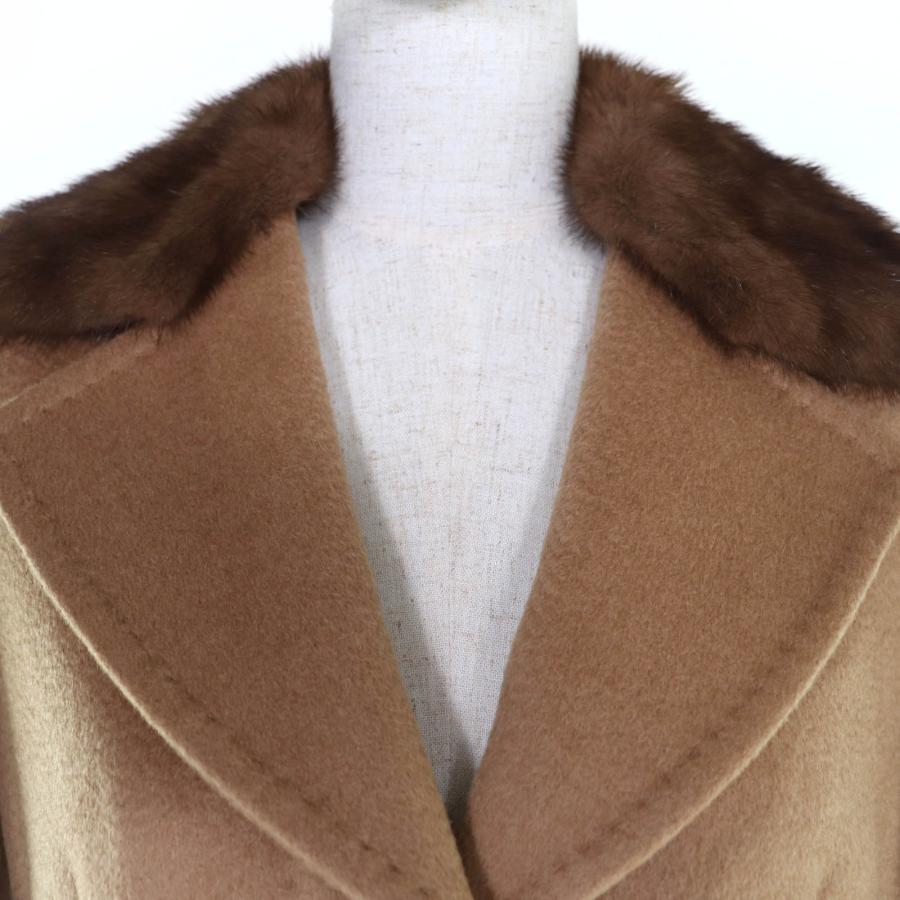 【Max Mara】マックスマーラ キャメル100%ミンクファー ロングコート Max Mara（マックスマーラ） 極美品☆Max Mara キャメル100% 襟ミンク
