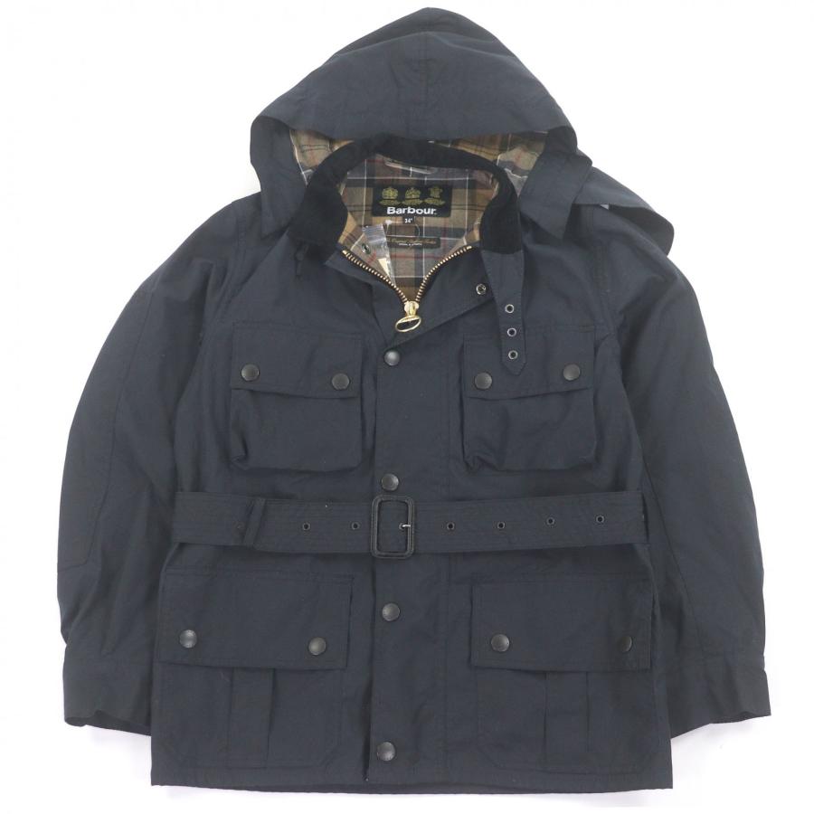 美品 Barbour オイルド フーデッドビデイル コーデュロイフード付き