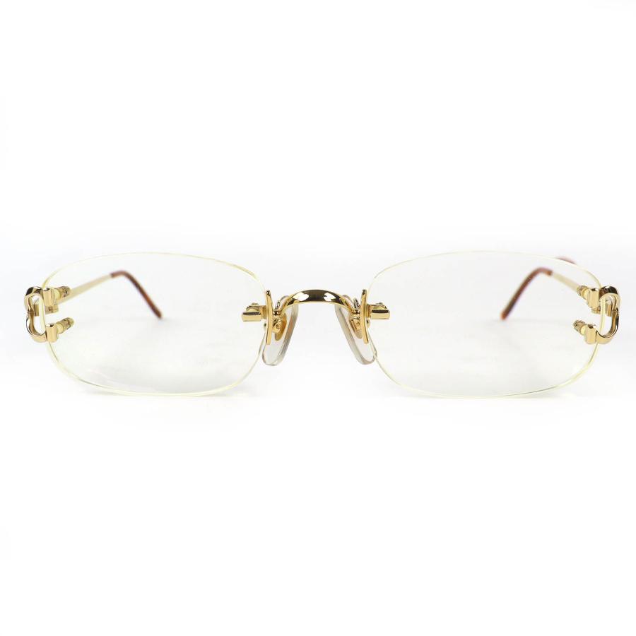 Cartier（カルティエ） 美品△Cartier リムレス ツーポイント メガネ