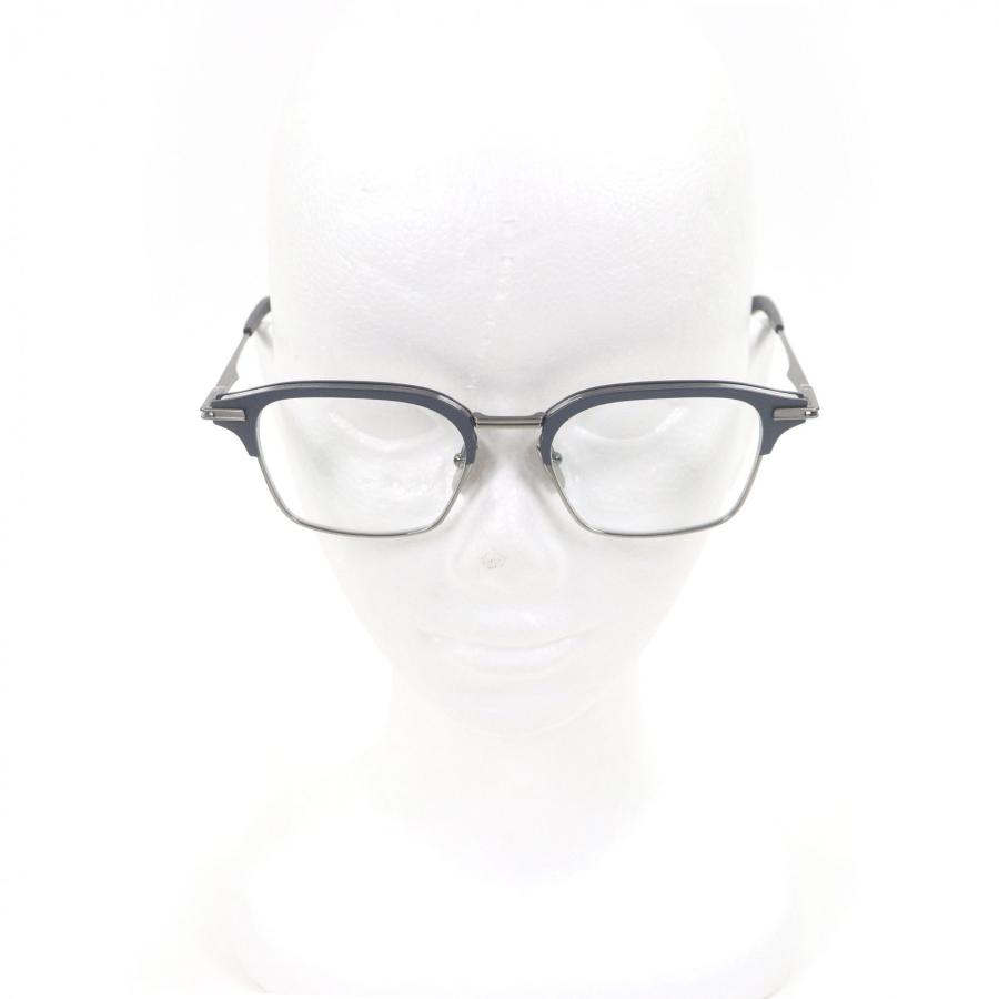 極美品□DITA ディータ DTX142-A-03 TYPOGRAPHER ハーフリム サーモントメガネ 眼鏡 ネイビー シルバー 52□19-140 日本製 定価123200円_1