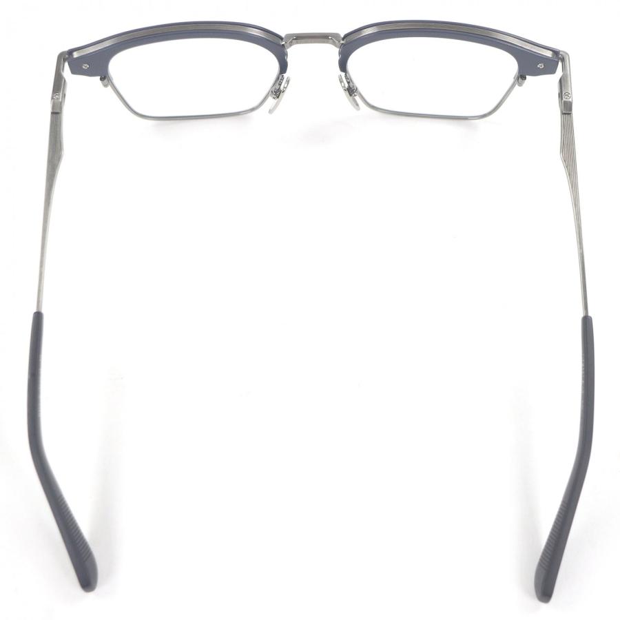 極美品□DITA ディータ DTX142-A-03 TYPOGRAPHER ハーフリム サーモントメガネ 眼鏡 ネイビー シルバー 52□19-140 日本製 定価123200円の画像