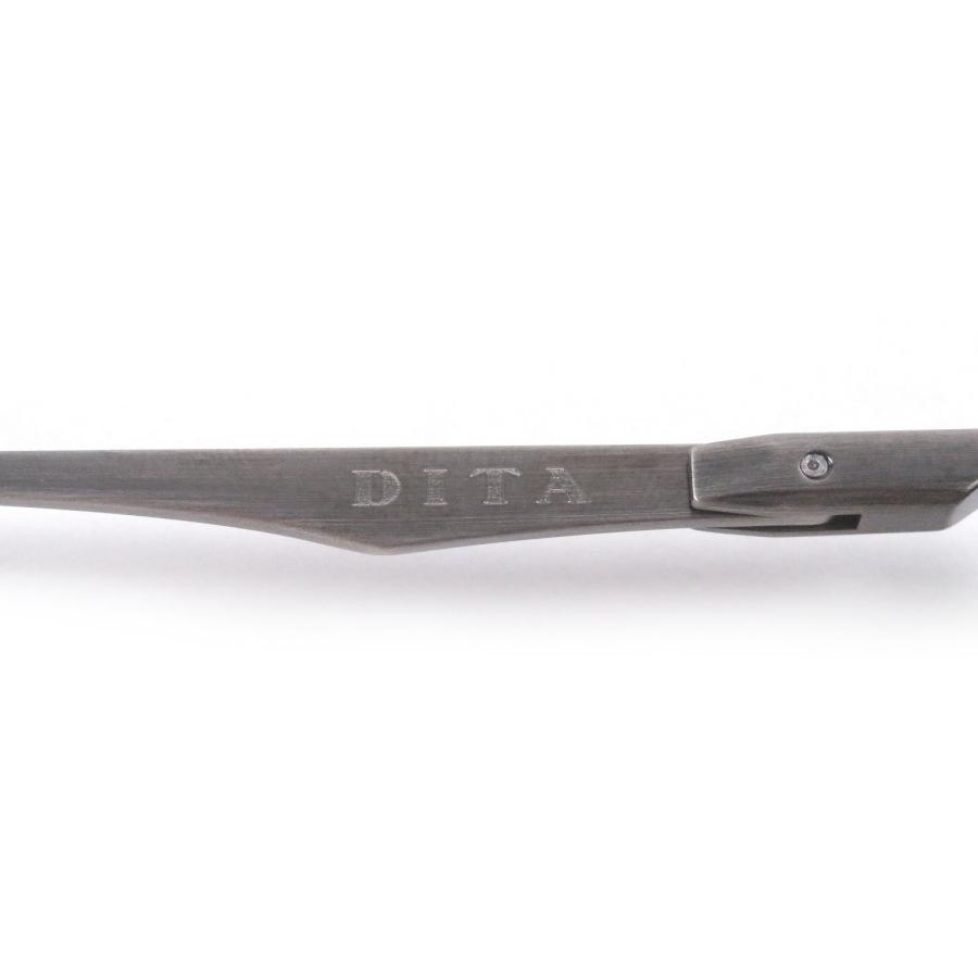 極美品□DITA ディータ DTX142-A-03 TYPOGRAPHER ハーフリム サーモントメガネ 眼鏡 ネイビー シルバー 52□19-140 日本製 定価123200円の画像