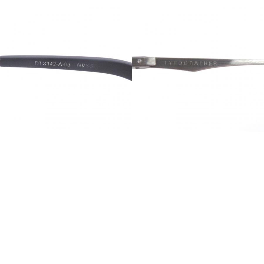 極美品□DITA ディータ DTX142-A-03 TYPOGRAPHER ハーフリム サーモントメガネ 眼鏡 ネイビー シルバー 52□19-140 日本製 定価123200円_9