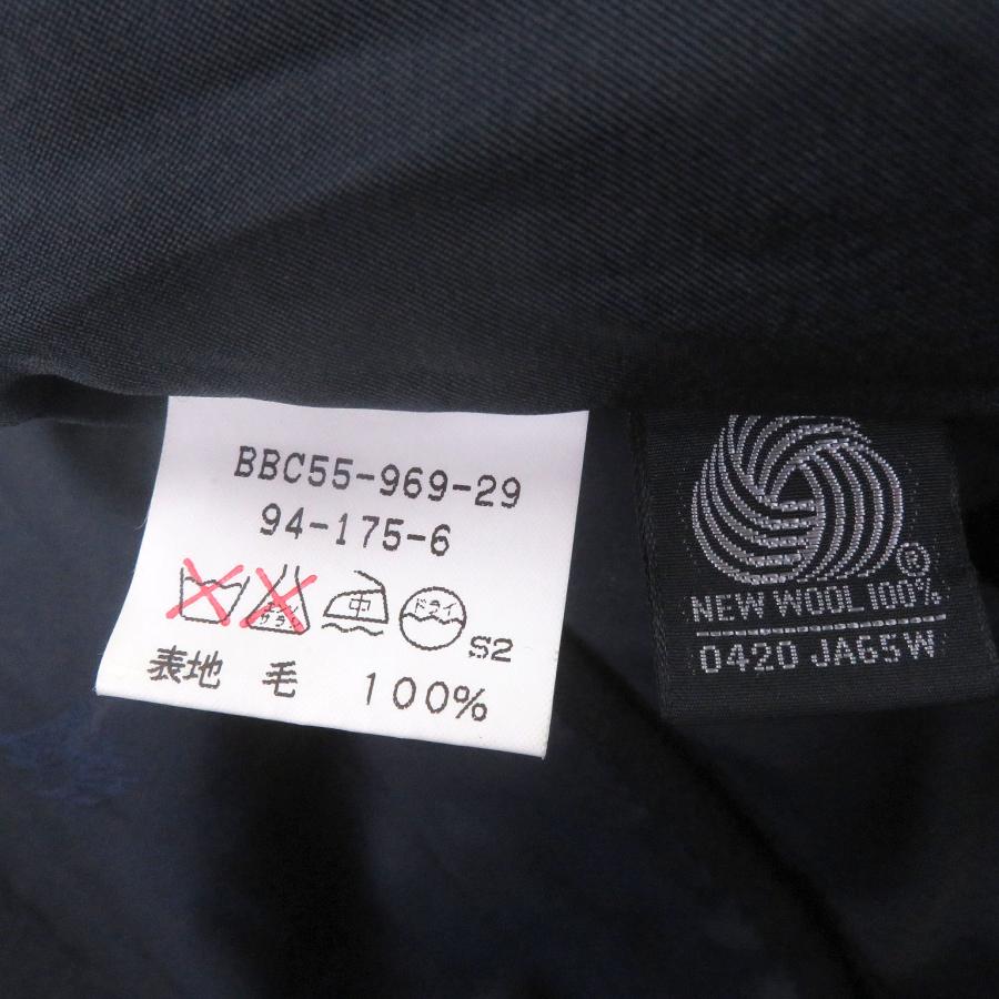 美品□Burberrys バーバリー カシミヤ混 フライフロント ステンカラー