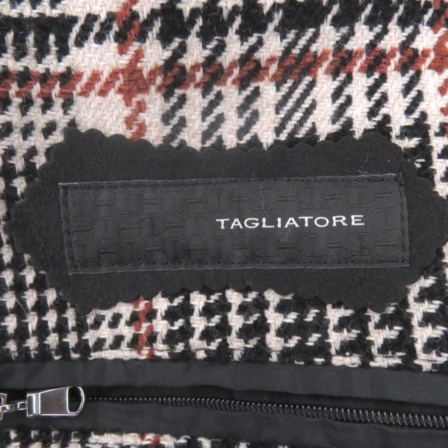 極美品□TAGLIATORE タリアトーレ グレンチェック柄 ベルト付き フライ