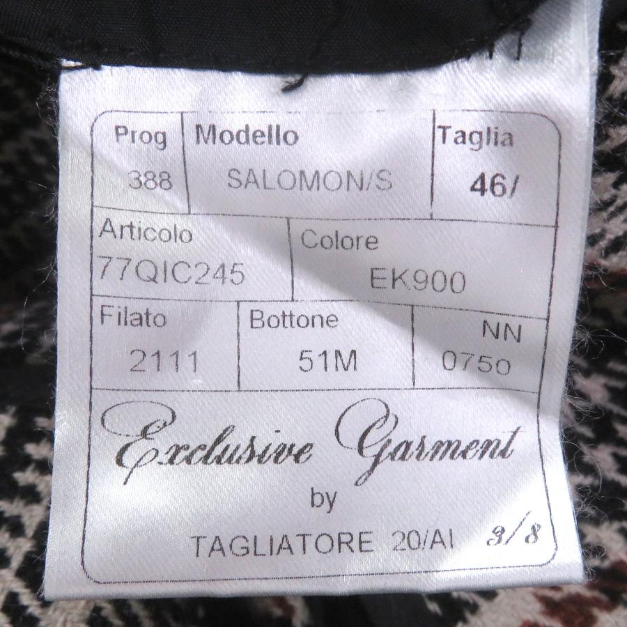 極美品□TAGLIATORE タリアトーレ グレンチェック柄 ベルト付き フライ