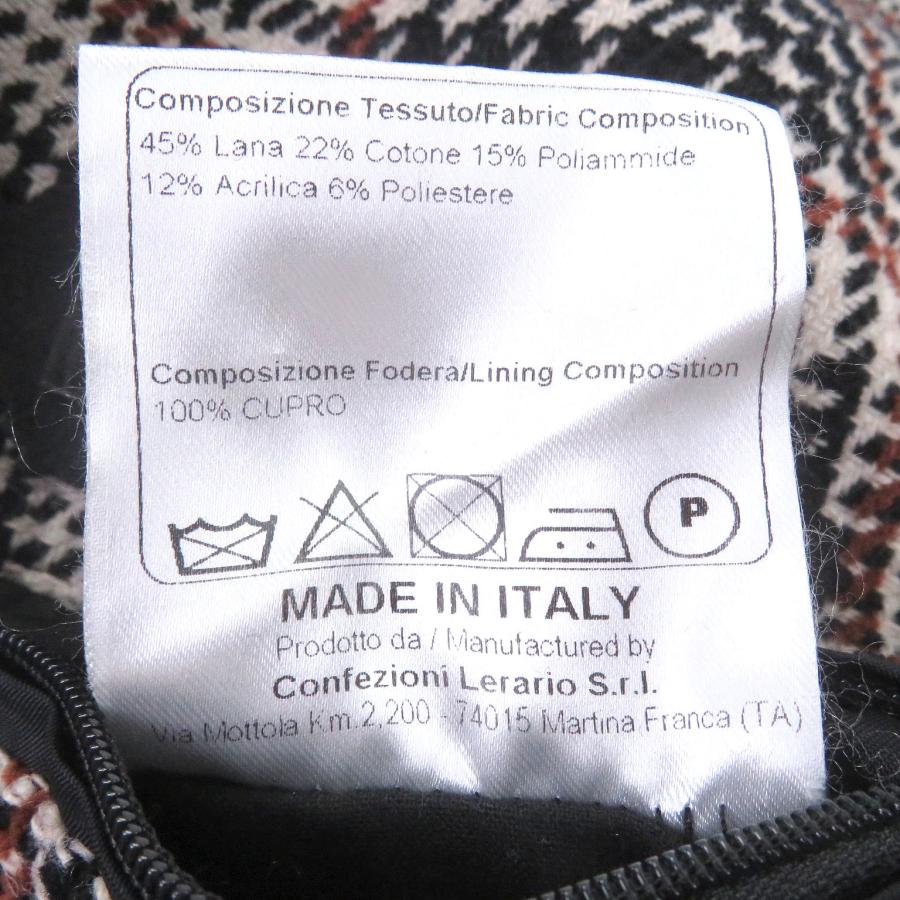 極美品□TAGLIATORE タリアトーレ グレンチェック柄 ベルト付き フライ