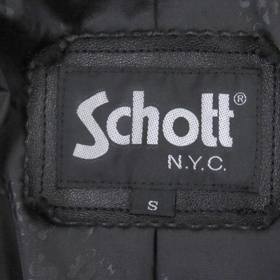 Schott N.Y.C（ショット） 美品□schott 3111035 羊革 ラムレザー WZIP
