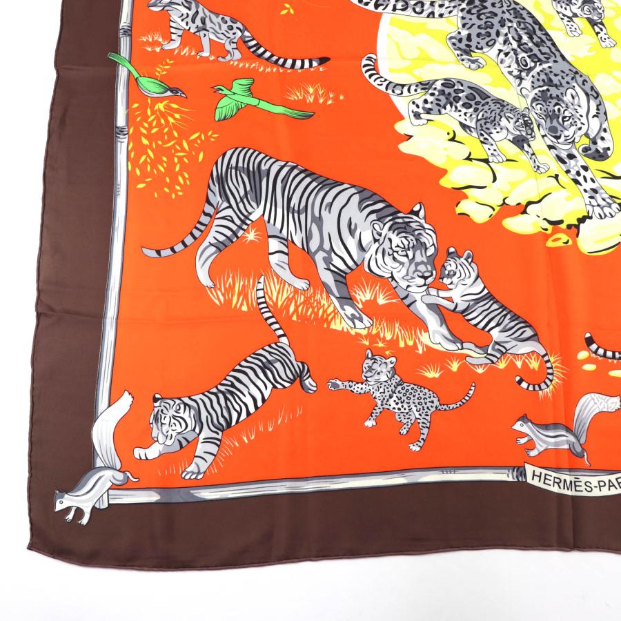 HERMES（エルメス） 美品☆HERMES カレ140 tendresse feline 野生の 