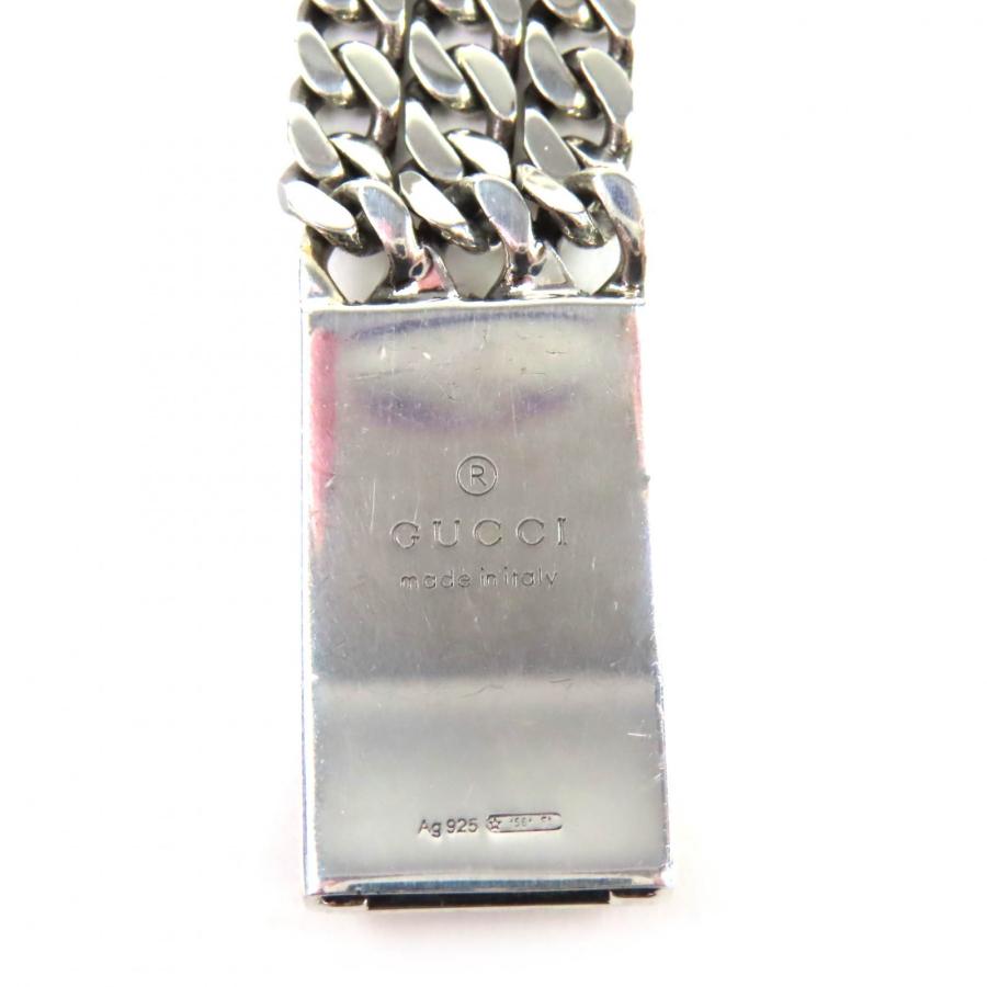 GUCCI（グッチ） 美品◇GUCCI ゴースト SV925 ドクロ GG柄 3連チェーン