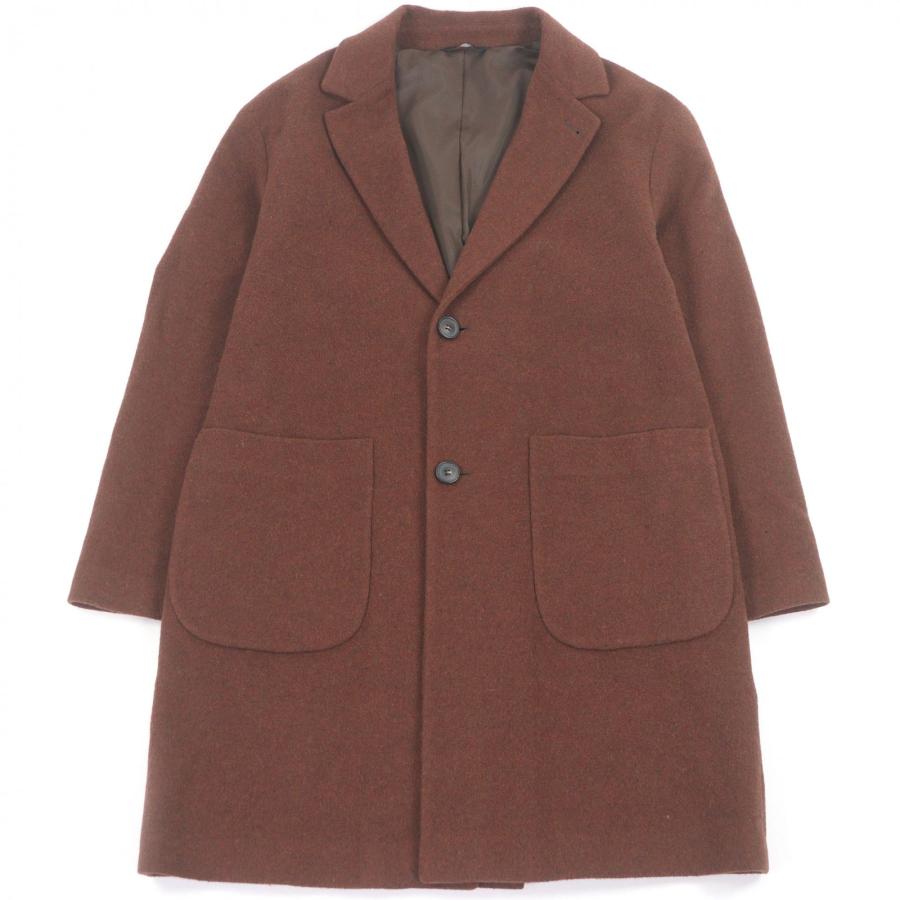 美品□Hevo イーヴォ ウール ミックス シングル チェスターコート