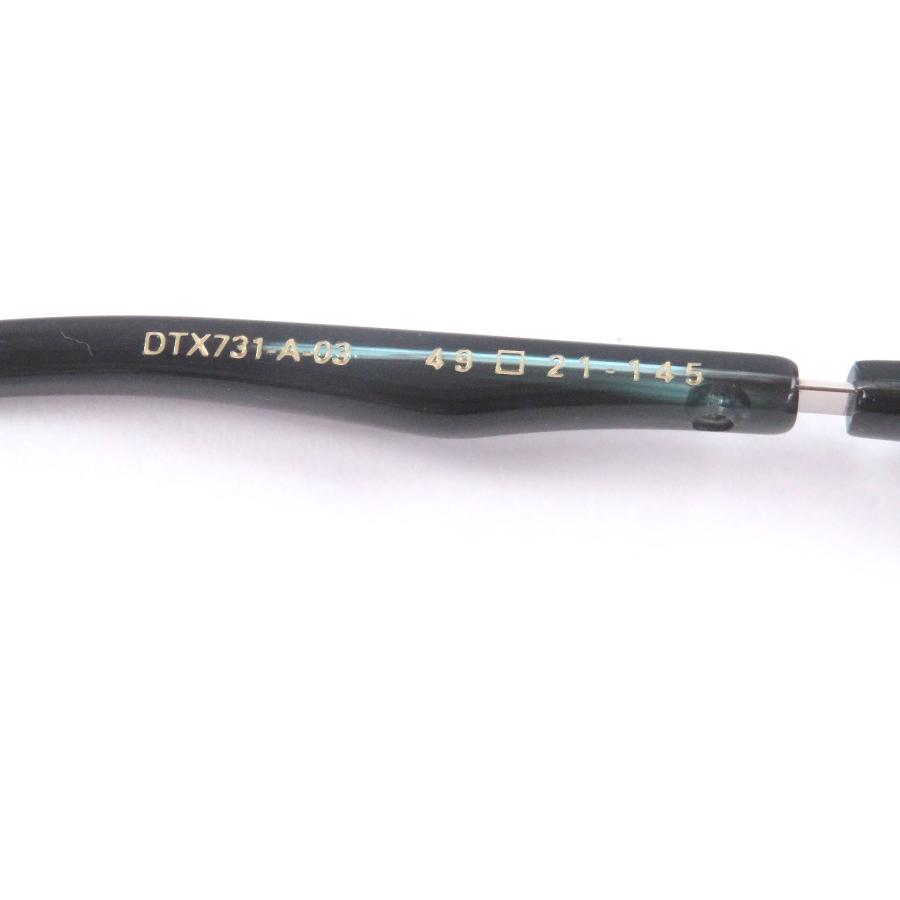 未使用品□DITA ディータ DTX731 LINEUS-THREE メガネ 眼鏡 アイウェア ブラック クリアブルー 49□21-145 日本製 メンズ 定価108900円_8