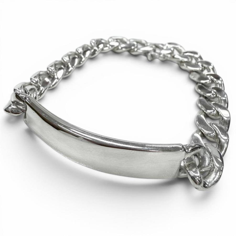 美品◇TIFFANY&Co. ティファニー ヴィンテージ 925 喜平 チェーン ID ブレスレット 腕輪 アクセサリー シルバー 重量12.97g メンズ TIFFANY&Co.（ティファニー） 美品▽TIFFANY&Co. ヴィンテージ 925