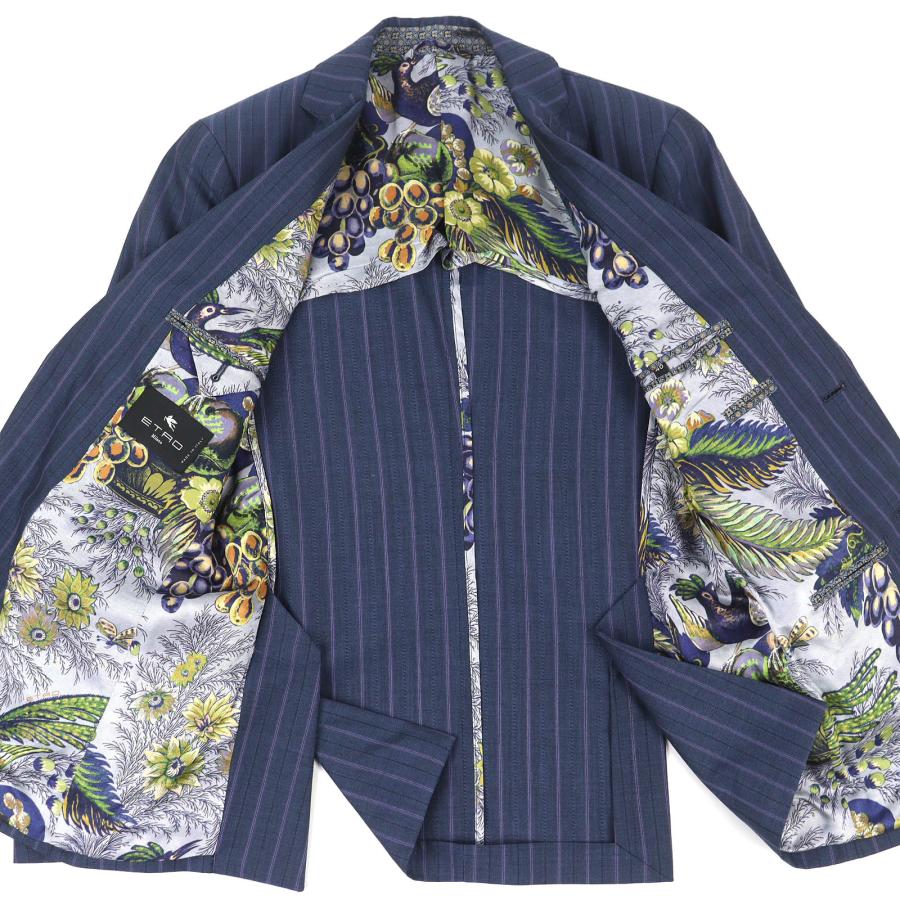 ETRO エトロ セットアップ スーツ ネイビー 紺 52 ＝ 日本人 XL相当 ETRO - 極美品 エトロ ETRO セットアップ シングル スーツ 3ピース 総
