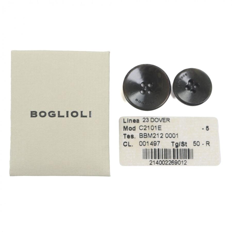 極美品▽BOGLIOLI ボリオリ C2101E DOVER ウール100% 織柄 ロゴ入り